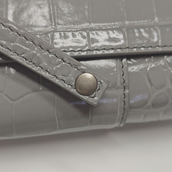Hourglass Wallet On Chain Mini Calfskin Gray