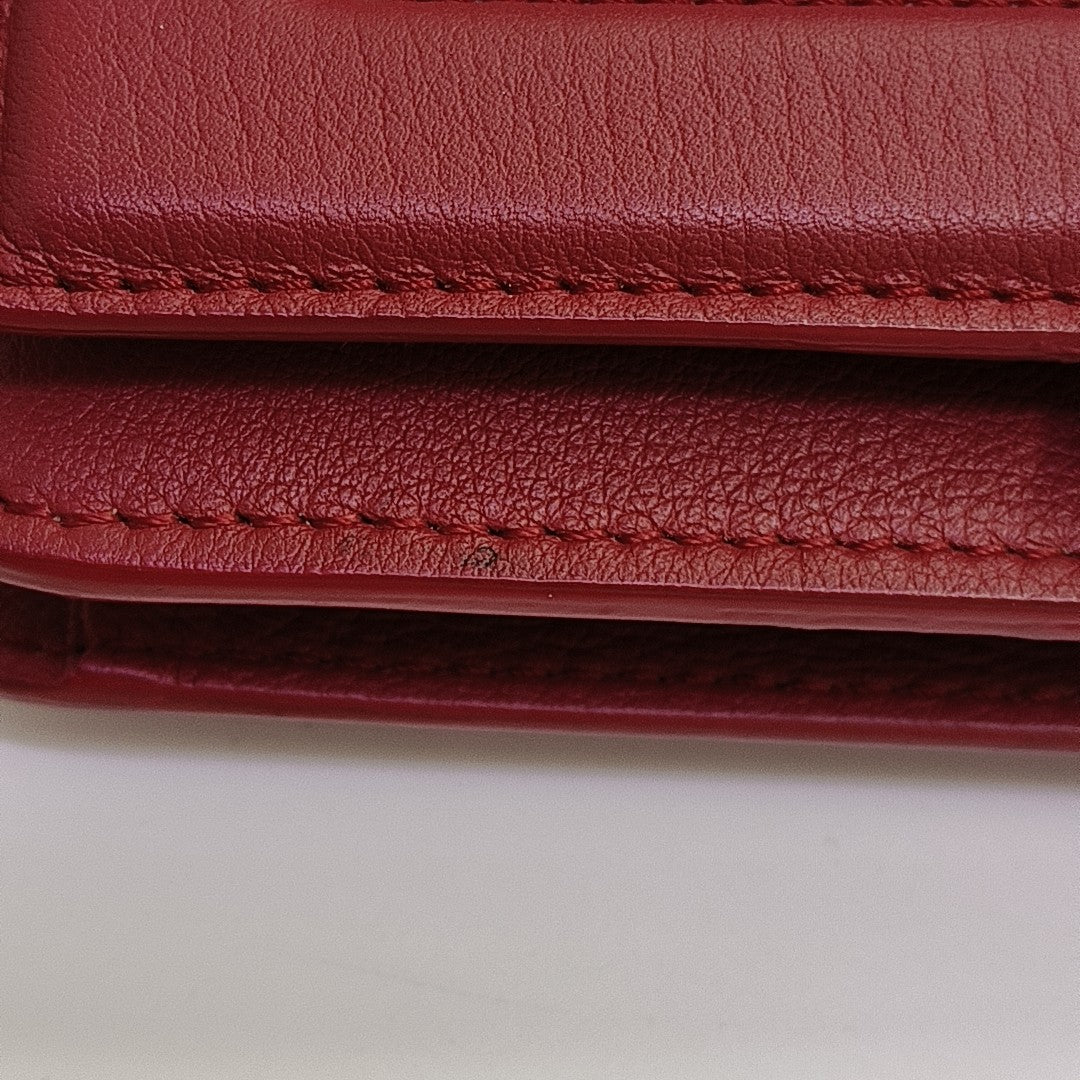 Tube Quilted Calfskin Red