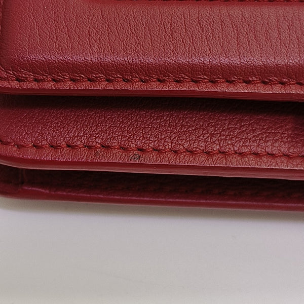 Tube Quilted Calfskin Red