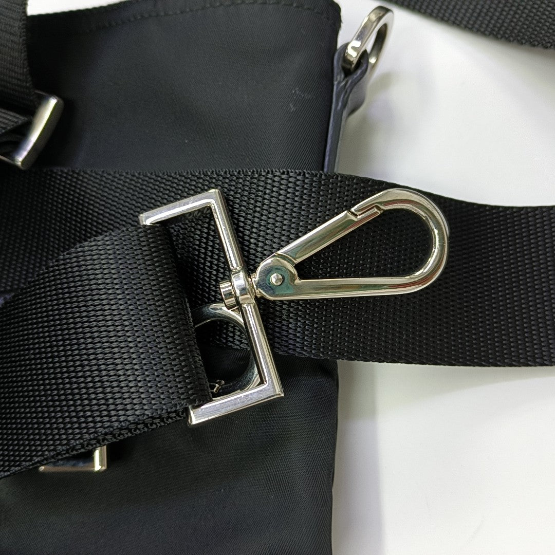 Nylon Shoulder Bag Black