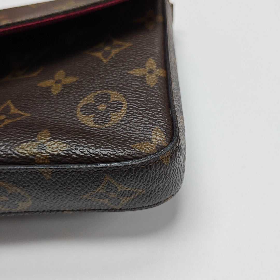 FÉLICIE Monogram Coated Canvas Brown