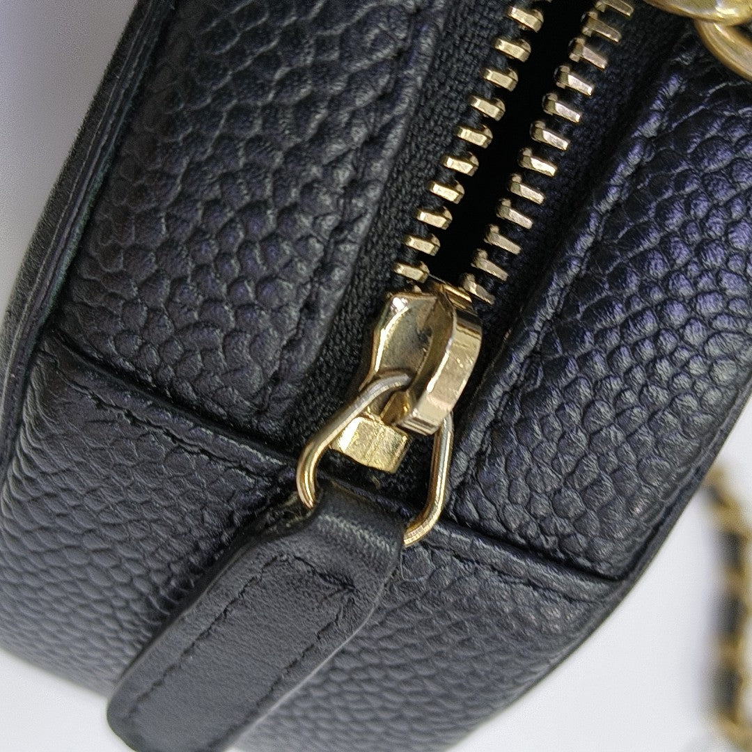 Authenticated pre-owned  FILIGREE Quilted Grained Calfskin Black - Shoulder Bag at Looply