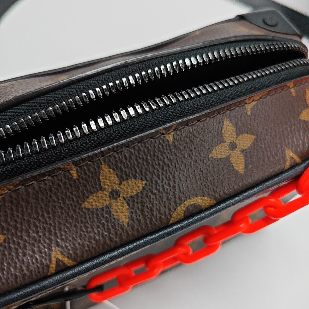 SOFT TRUNK Mini Monogram Coated Canvas Brown