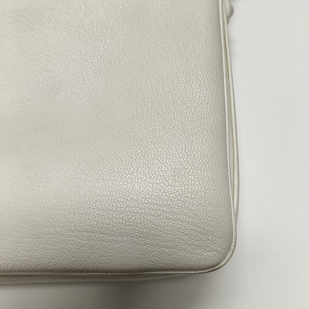 Calfskin Shoulder Bag White