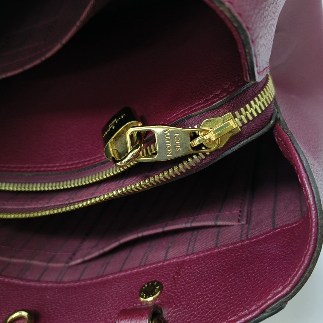 MONTAIGNE MM Monogram Calfskin Red