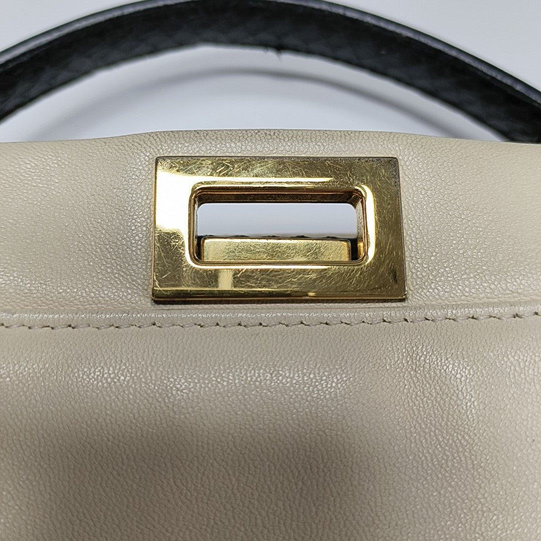 Peekaboo Mini Calfskin White