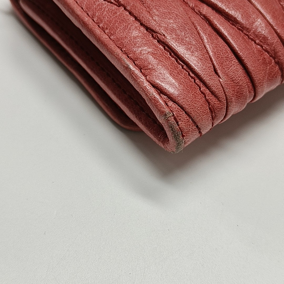 Quilted Lambskin Wallet Pink