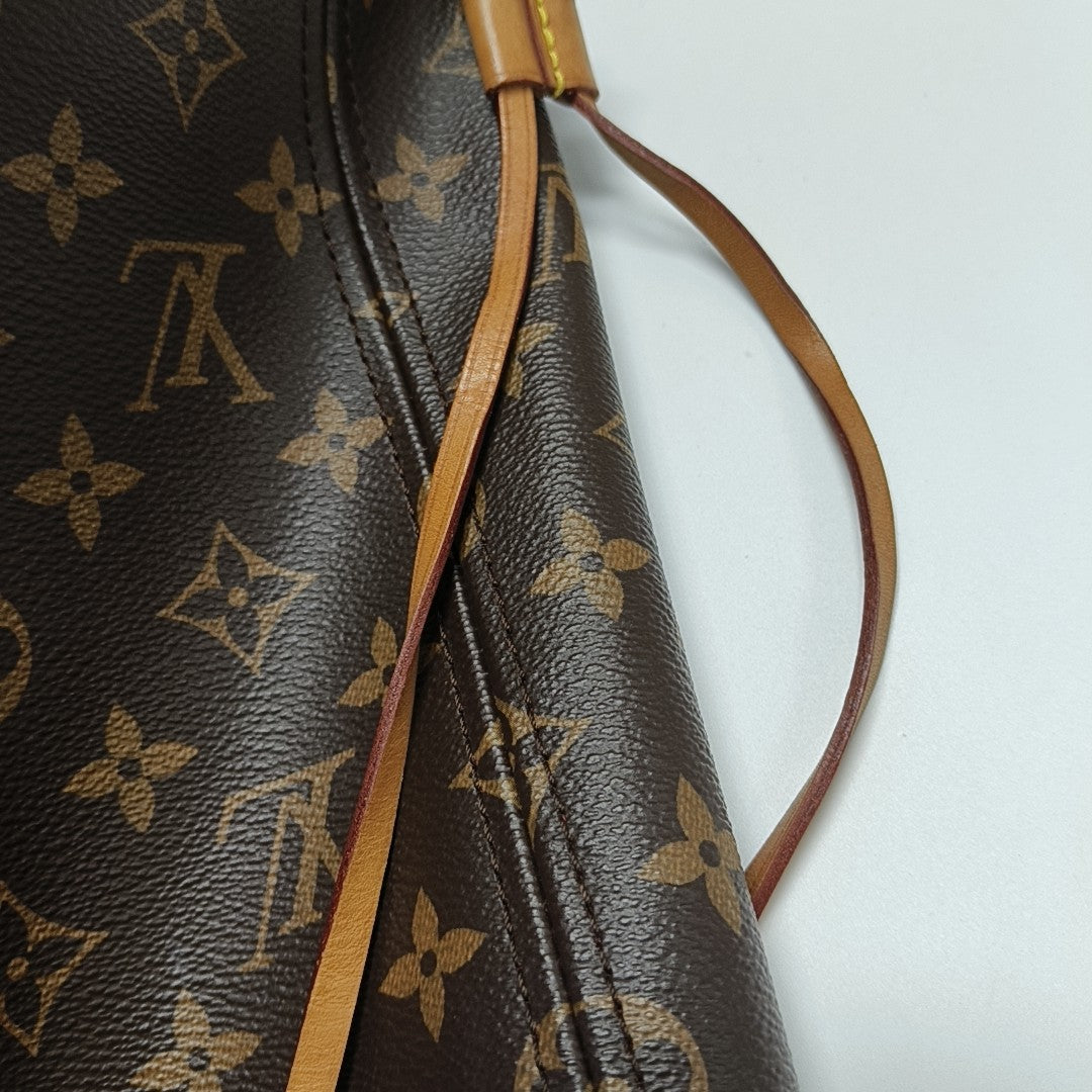 NEVERFULL MM Monogram Coated Canvas Brown
