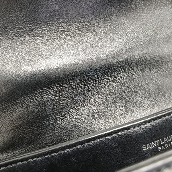 Authenticated pre-owned  LOULOU Extra Small Chevron, Quilted Calfskin Black - Shoulder Bag at Looply