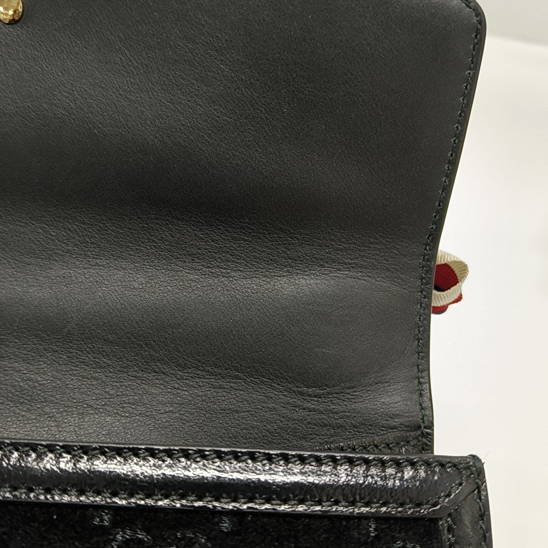 Sylvie Small Monogram Velvet Black