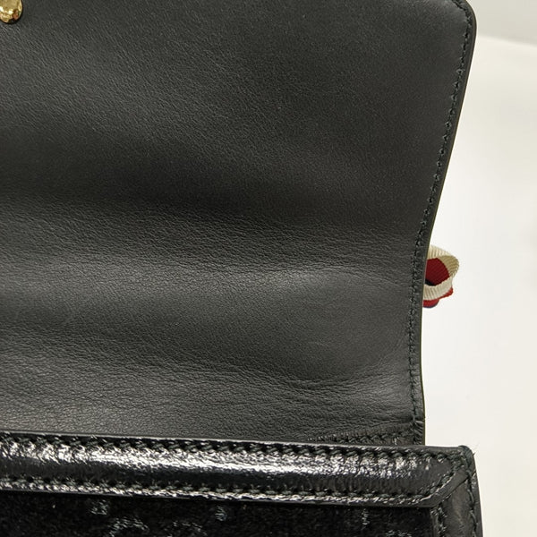 Sylvie Small Monogram Velvet Black