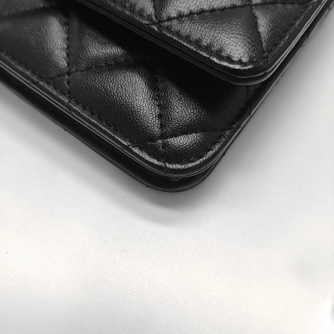 WOC Quilted Lambskin Black