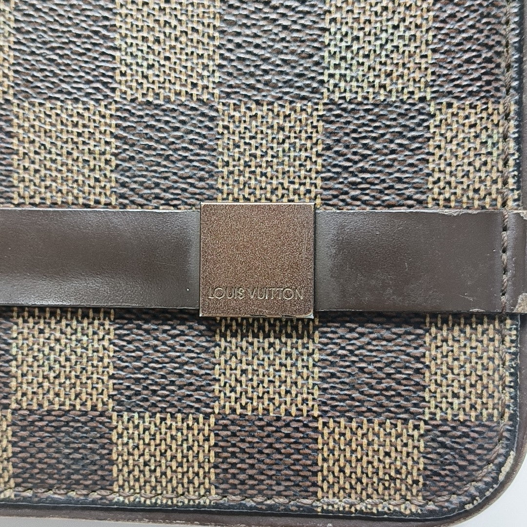 TRIBECA Damier Ebene Coated Canvas Brown