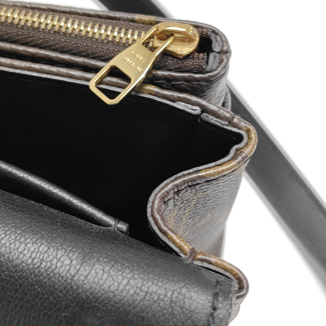 MARCEAU Monogram Coated Canvas Brown