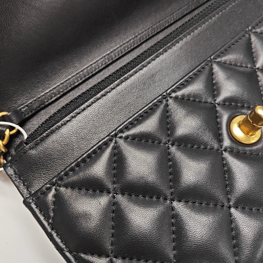 TRENDY CC Quilted Lambskin Black