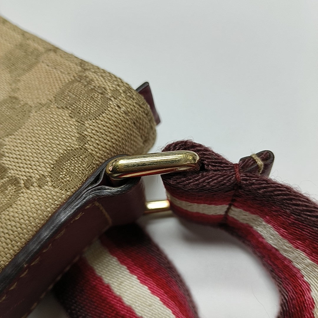 Monogram Canvas Crossbody Bag Beige