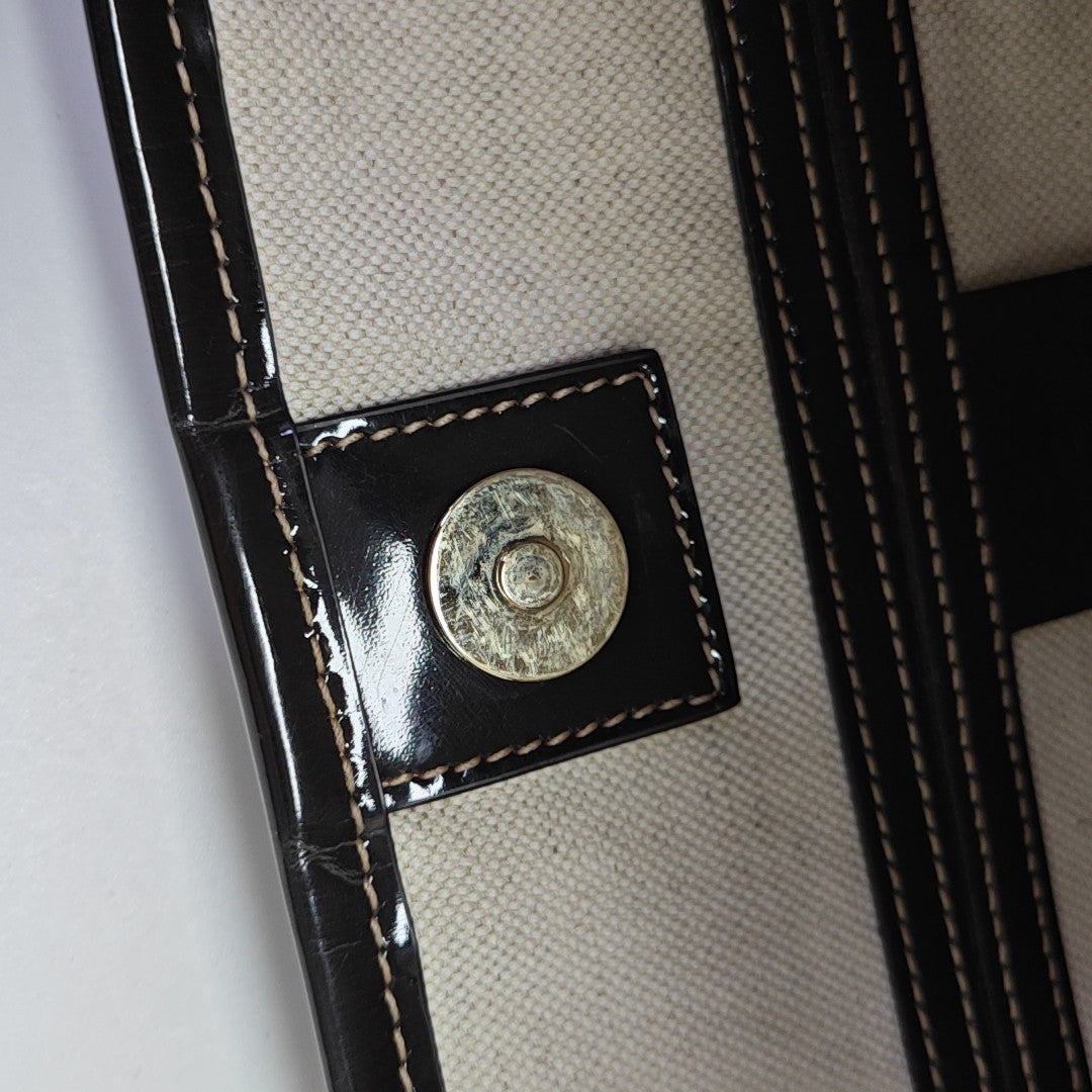 Joy Medium Monogram Coated Canvas Beige