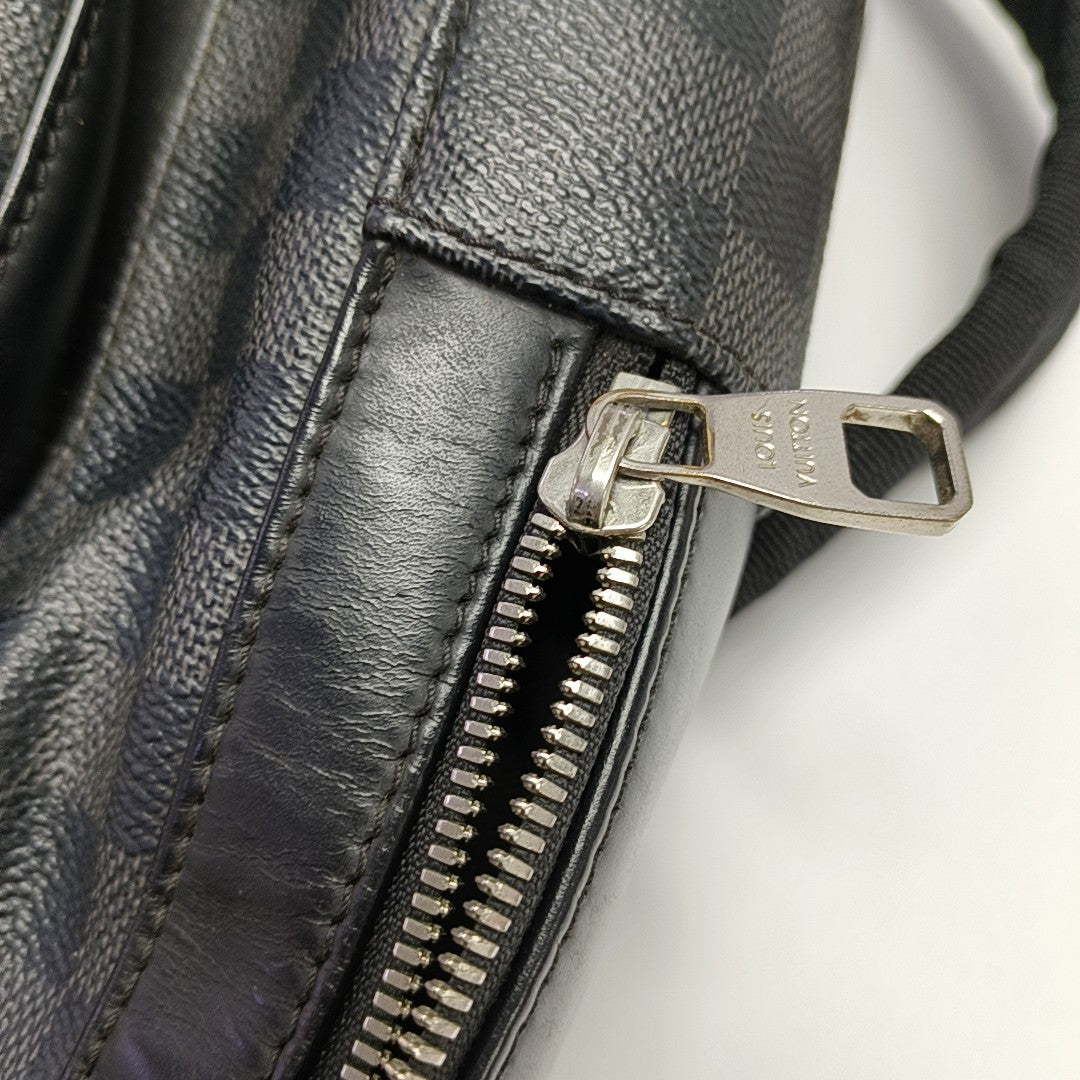 JOSH Damier Graphite Coated Canvas Gray