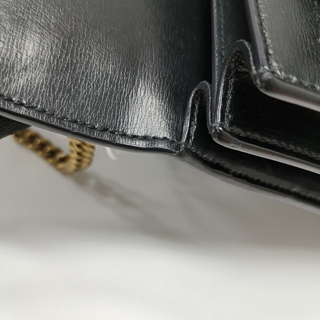 SUNSET Medium Calfskin Black