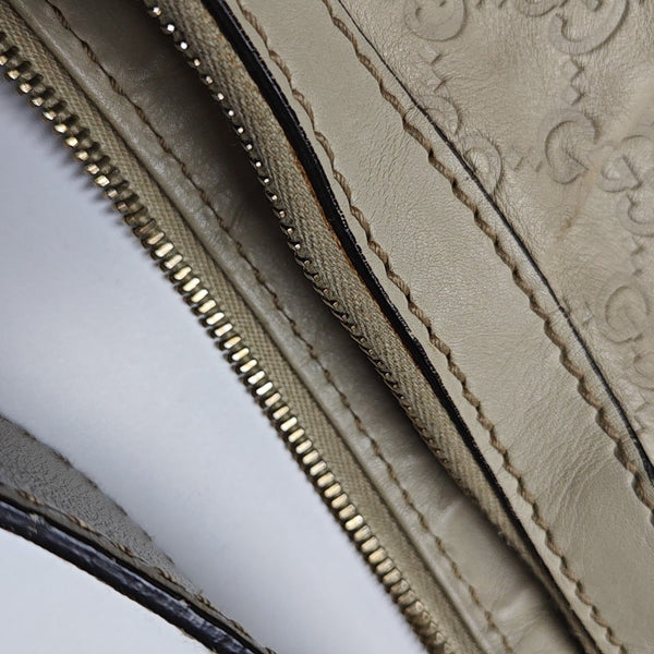 Sukey Monogram Calfskin Beige