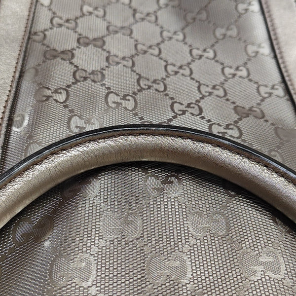 Monogram Coated Canvas Tote Bag Silver