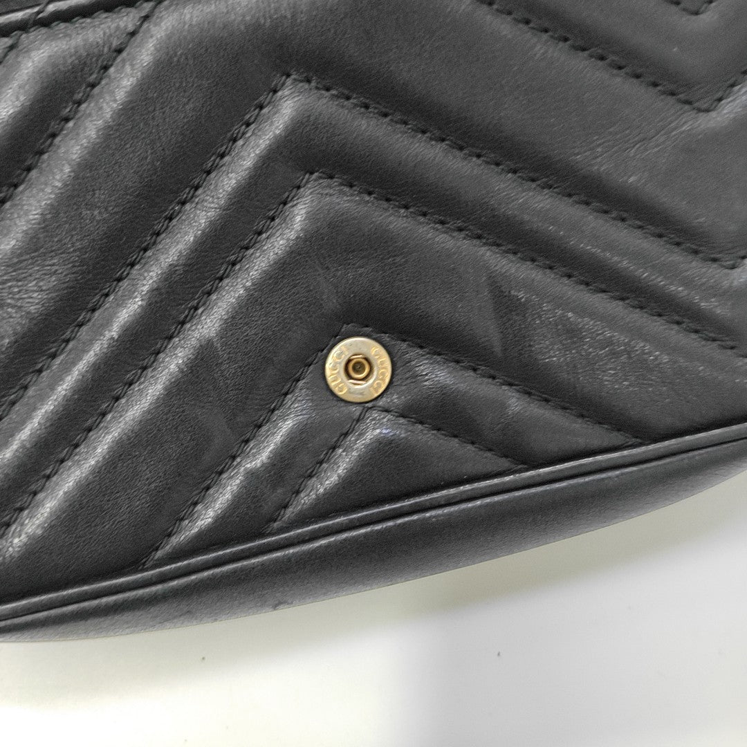 GG Marmont Mini Quilted Calfskin Black