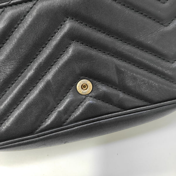 GG Marmont Mini Quilted Calfskin Black