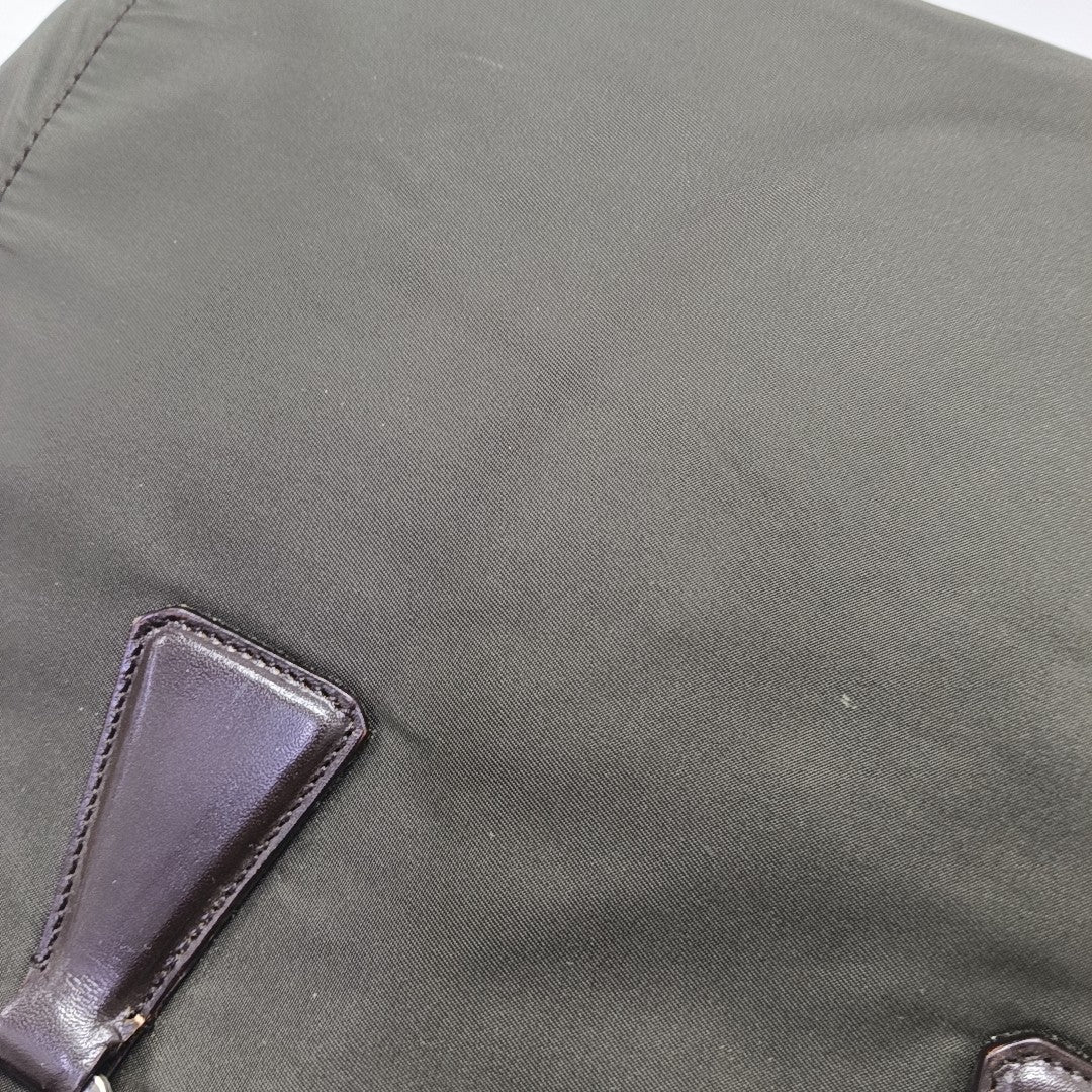 Nylon Top Handle Bag Green