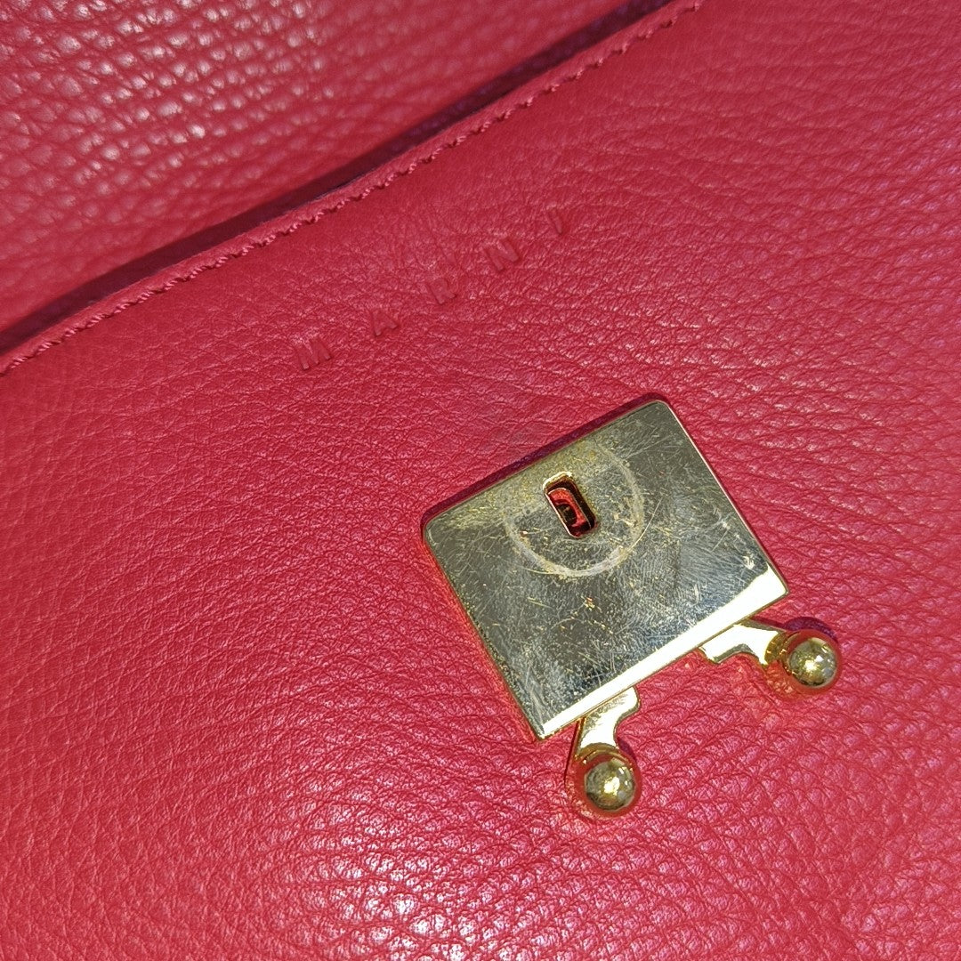 Calfskin Crossbody Bag Red