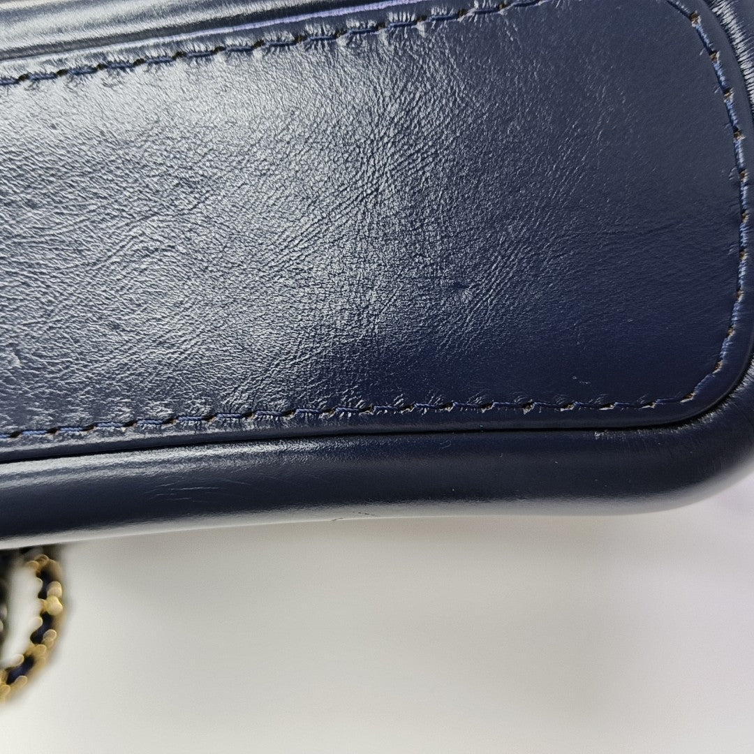 GABRIELLE Small Quilted Calfskin Blue