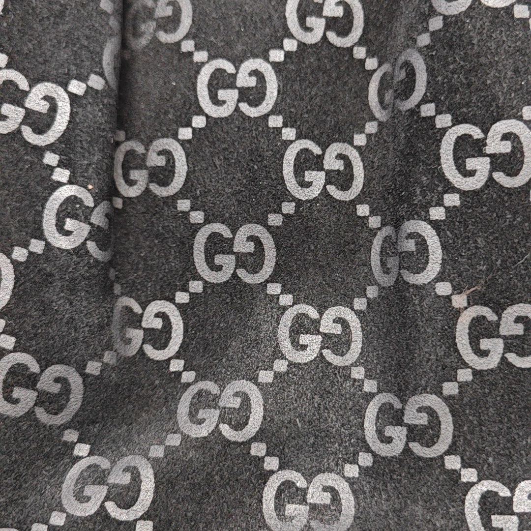 Monogram Suede Top Handle Bag Black