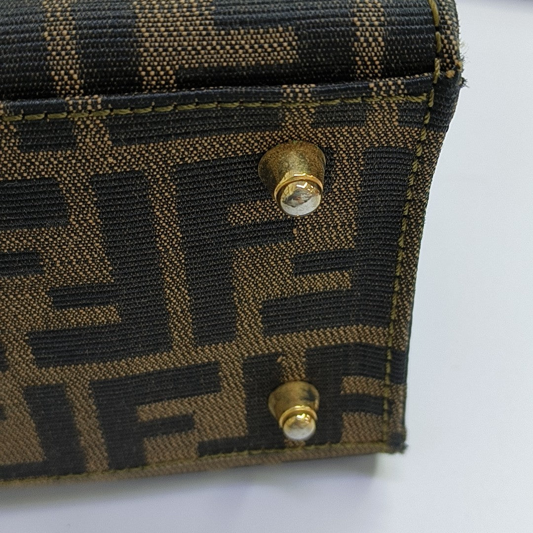 Canvas Top Handle Bag Brown
