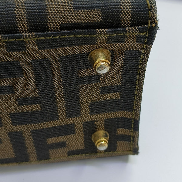 Canvas Top Handle Bag Brown