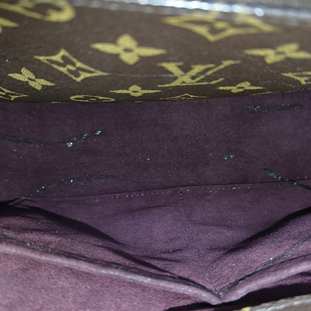 MONTAIGNE Monogram Coated Canvas Brown