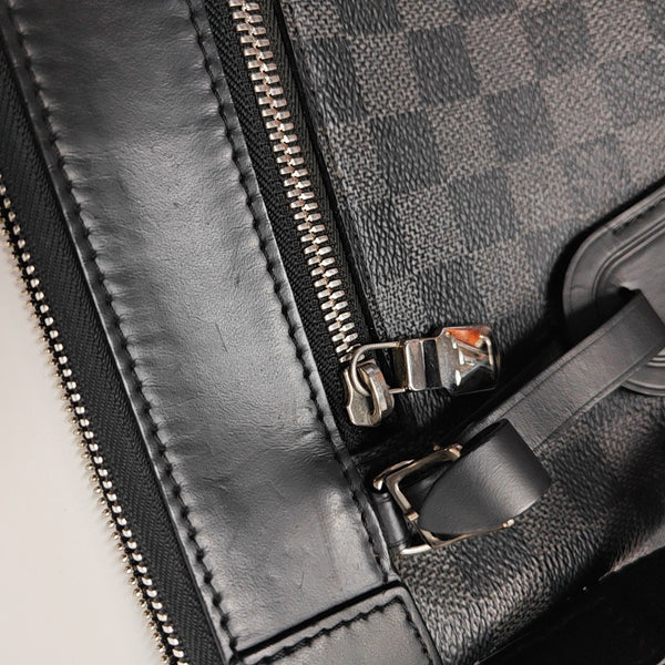 MICK Damier Graphite Coated Canvas Gray