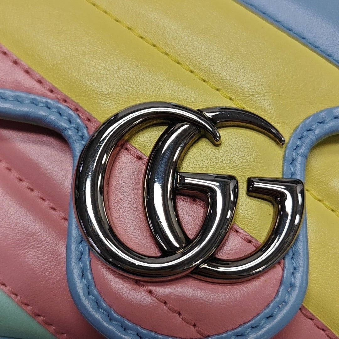 GG Marmont Mini Quilted Calfskin Multicolor