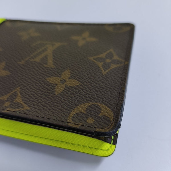 GASPAR Monogram Coated Canvas Brown Wallet