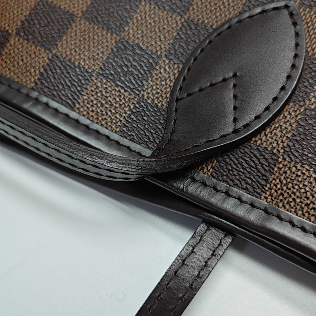 NEVERFULL MM Damier Ebene Coated Canvas Brown