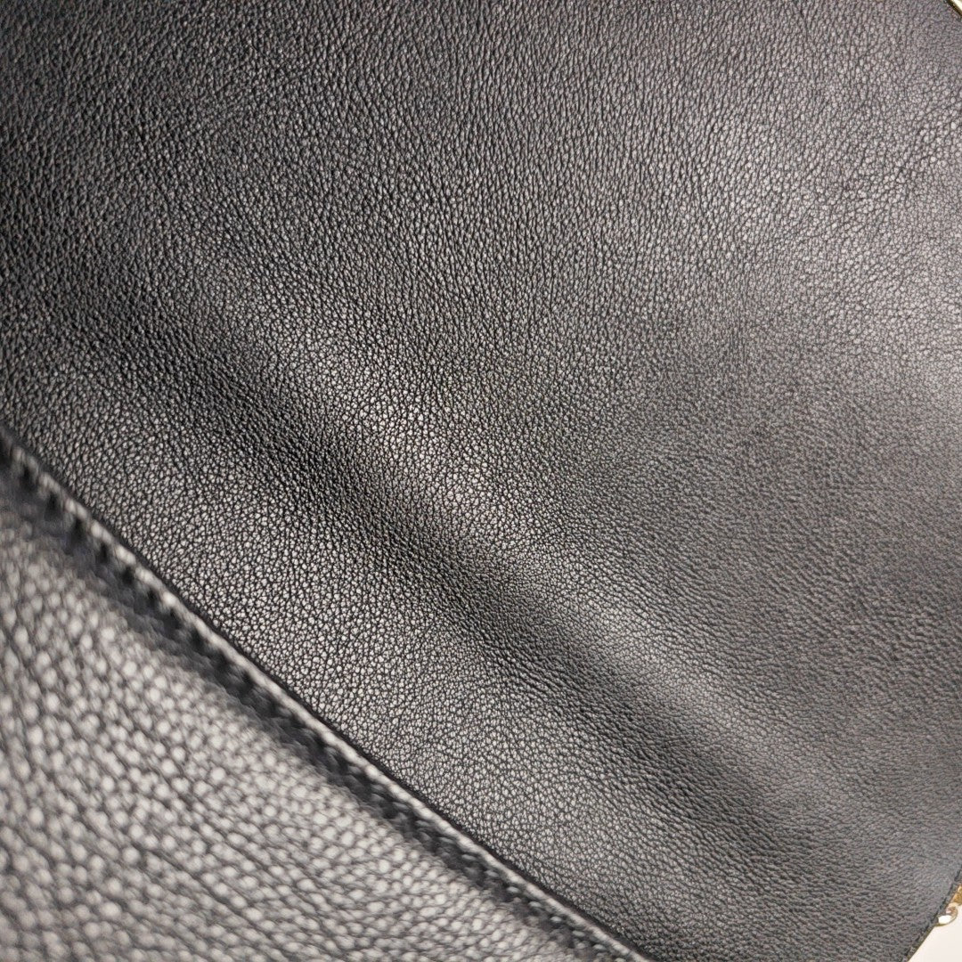 LABEL CLICK Medium Quilted Calfskin Black