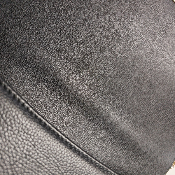 LABEL CLICK Medium Quilted Calfskin Black