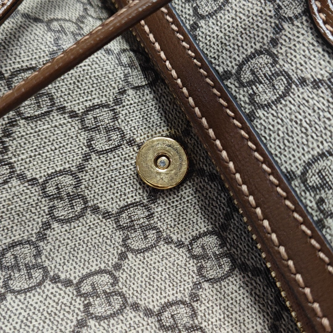 Monogram Coated Canvas Backpack Black