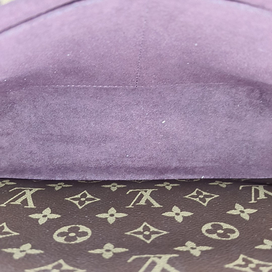 MONTAIGNE MM Monogram Coated Canvas Brown