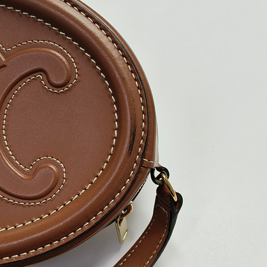 TRIOMPHE Small Calfskin Brown