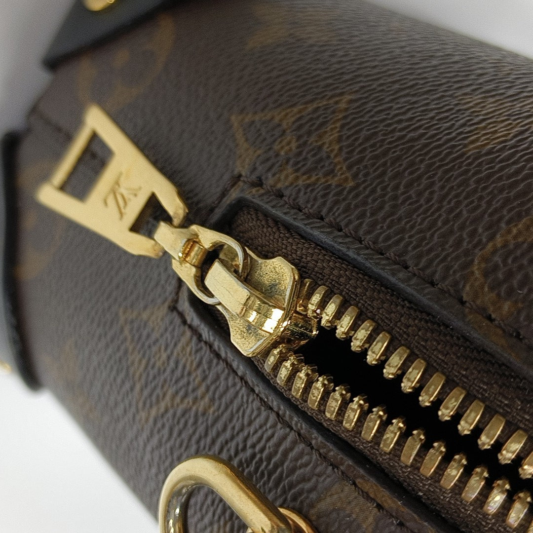 PETITE MALLE Monogram Coated Canvas Brown
