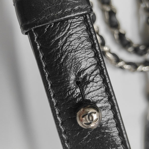 GABRIELLE Small Quilted Calfskin Black