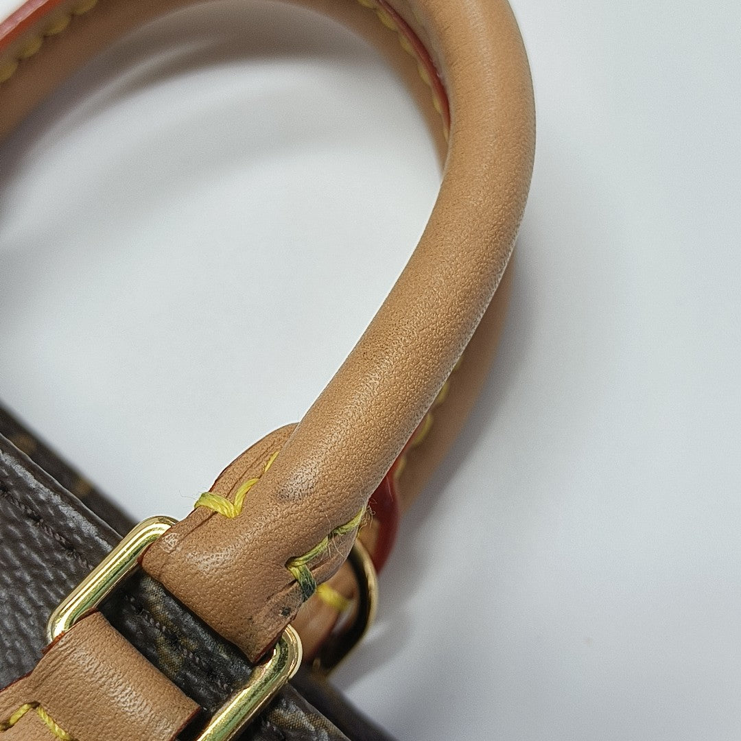 SAC PLAT Mini Monogram Coated Canvas Brown