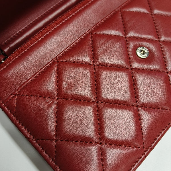 WOC Quilted Lambskin Red