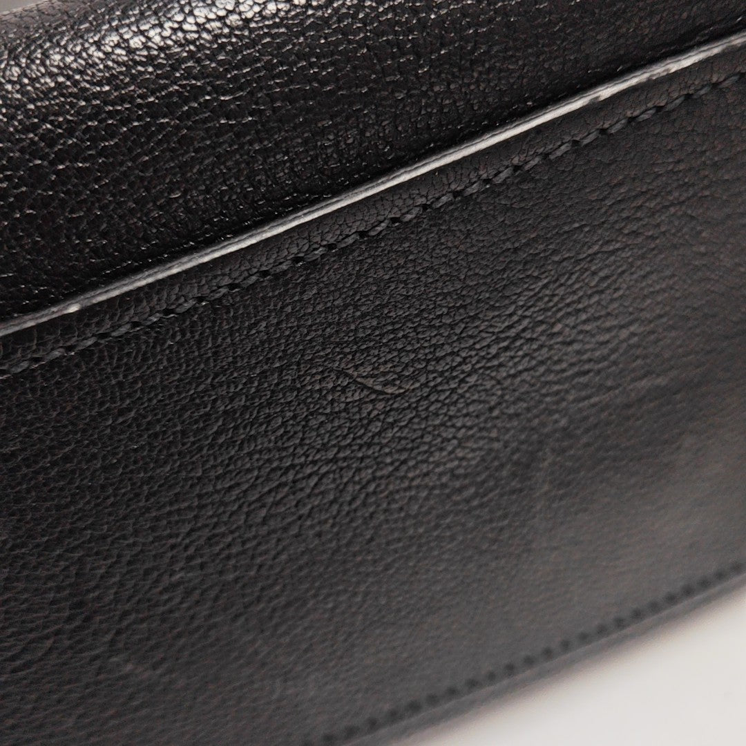 Calfskin Shoulder Bag Black