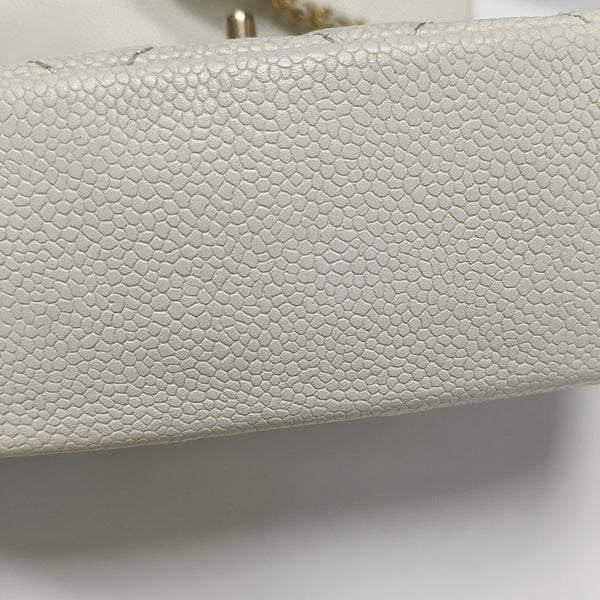 Quilted Grained Calfskin White