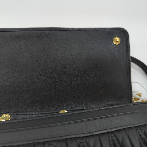 Quilted Lambskin Shoulder Bag Black